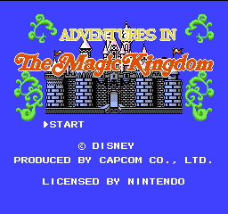 Adventures in the Magic Kingdom (Europe) Title Screen